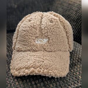 Vineyard Vines Tan Sherpa Adjustable Baseball Hat
